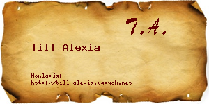 Till Alexia névjegykártya